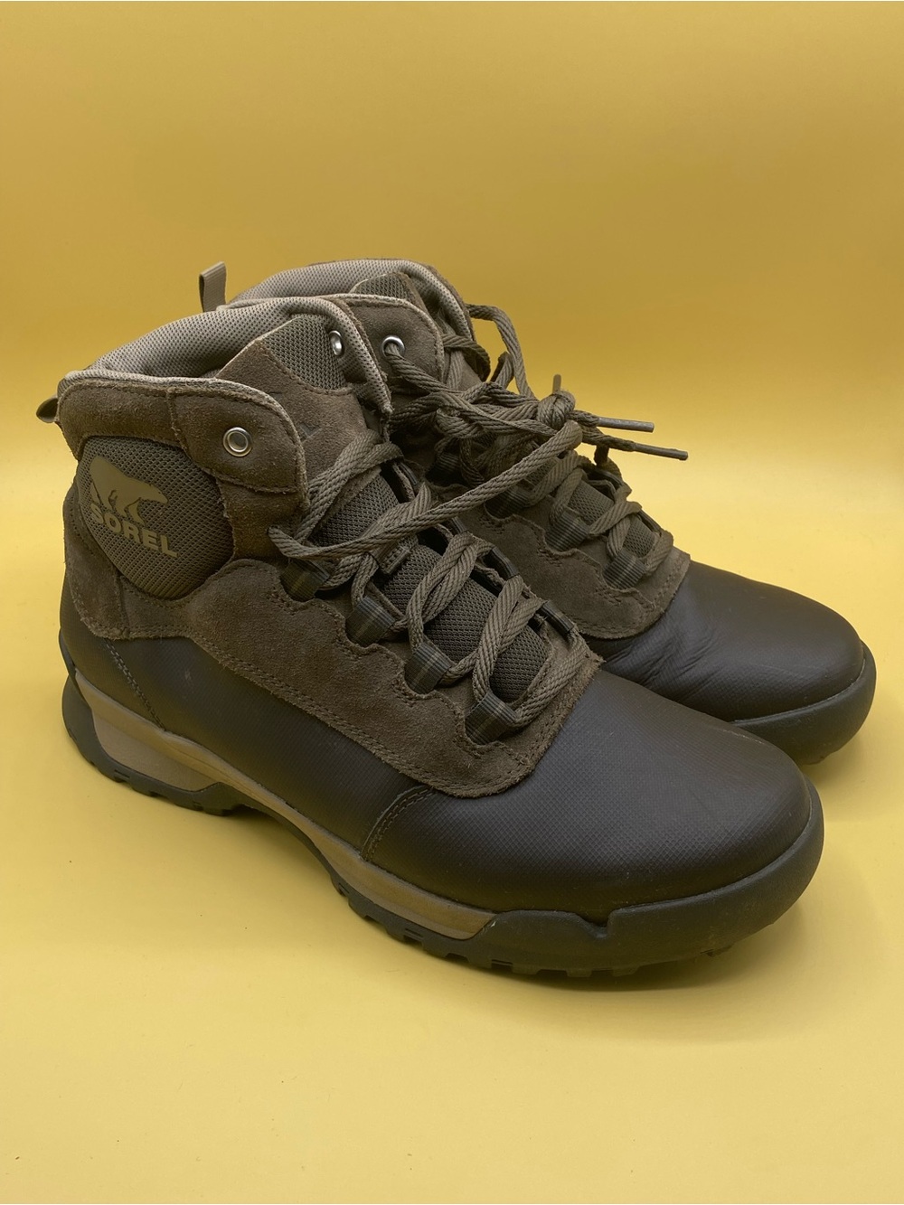 Sorel Men's Brown Lace-Up Waterproof Hiking Boots
